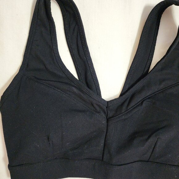 Forever 21 Womens Black with Mesh Detail Lined Sports Bra Active Wear Size XS - Picture 3 of 8